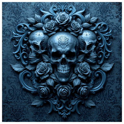 Rideaux de douche Skulls With Roses