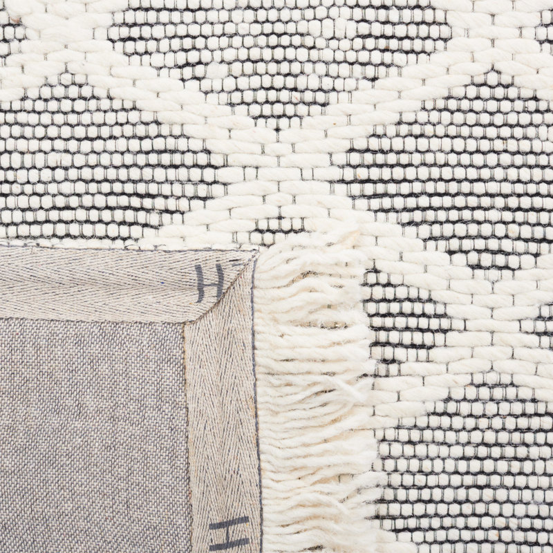 Castillo Hand Woven Wool And Cotton Geometric Rug, Runner 2'3" x 8'