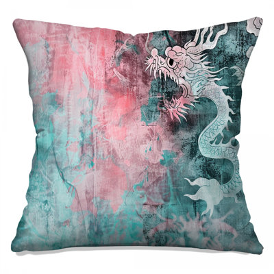 Dragon Throw Pillow, Mythical Double Sided Pillows