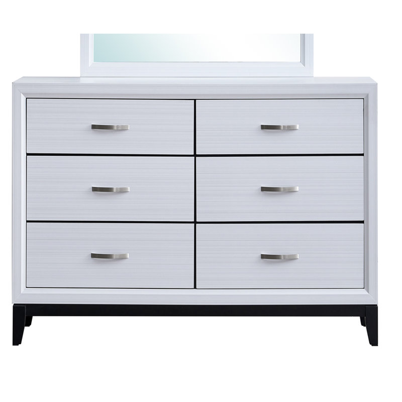 Vanves 6 Drawer  Dresser, White