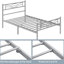 88.5cm Height Metal Bed Frame with Cloud-inspired Design Headboard-1723800742-1728488638