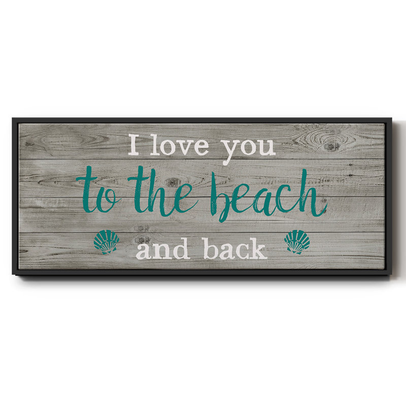 Beach and Back- Framed Canvas, 20" H x 50" W