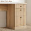 Bureau de coin cannelé de 152 cm (60 po) avec tiroirs de rangement et classeur - Couleur bois naturel-1596883491