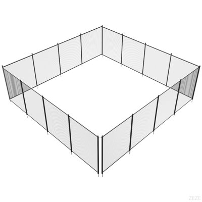 Pool Fence, 4 X 48 FT Pool Fences For Inground Pools, Removable Child Safety Pool Fencing, Easy DIY Installation Swimming Pool Fence, 340Gms Teslin PVC Pool Fence Mesh Protects Kids And Pets