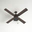 Ventilateur de plafond standard de 52 po pour l'extérieur à 4 pales avec chaînette et ensemble d'éclairage inclus Flosser-1003118419