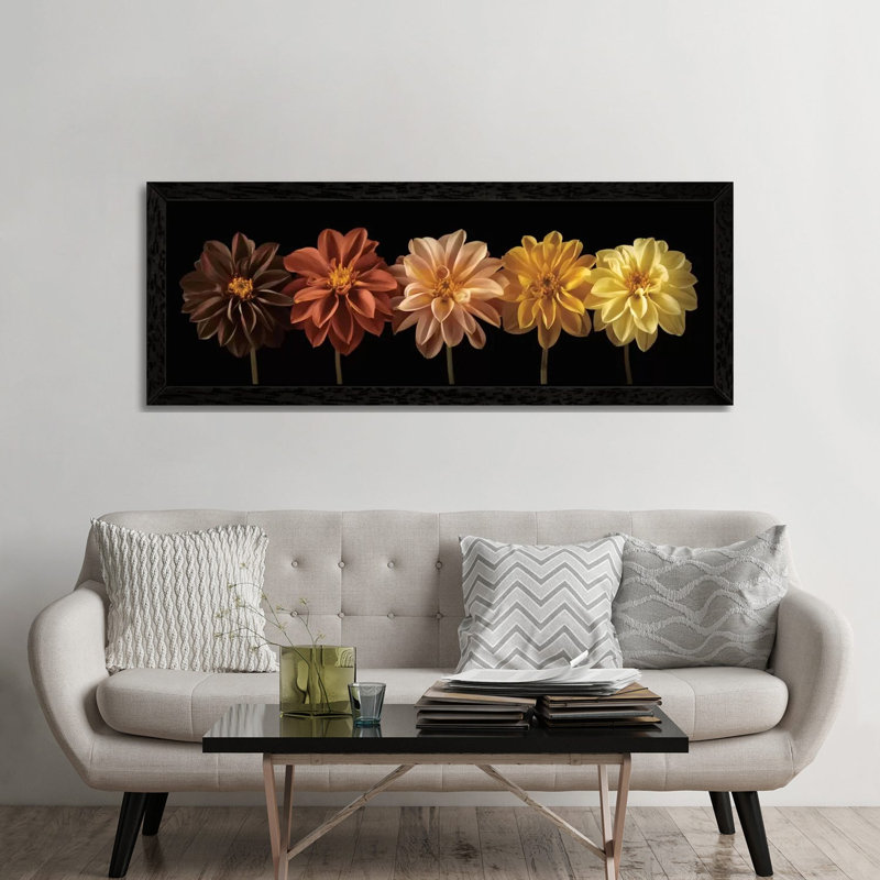 Floral Salute by Assaf Frank - Floater Frame Panoramic Print on Canvas, Black Framed, 182.88 cm H x 60.96 cm W