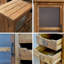 Armoire de rangement rustique avec portes en verre
