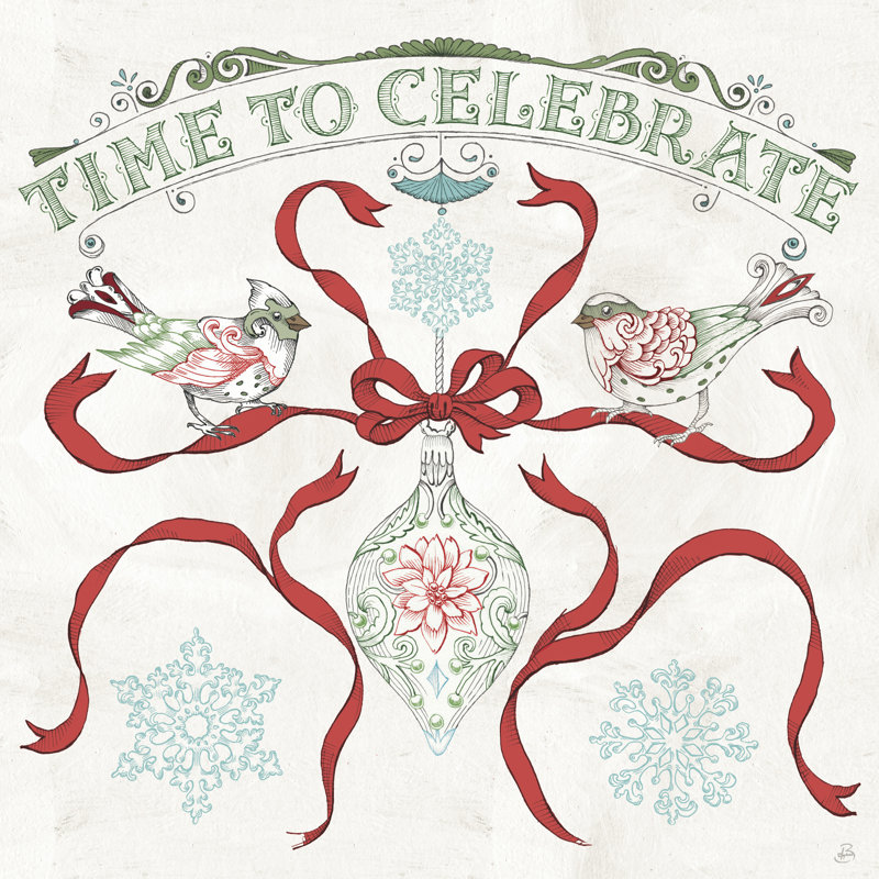 «Christmas Season II» par Daphne Brissonnet - reproduction, H 36 po x l 36 po, Non, Toile tendue
