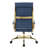 Humairaa Leather Office Chair – Executive Task Chair with Swivel, Adjustable Height & Gold Base for Home Office or Conference Room-325982880