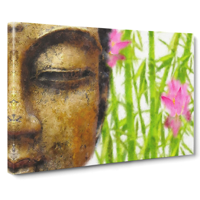 Buddha Statue Vol.8 - Wrapped Canvas, 50cm H x 76cm W x 3cm D