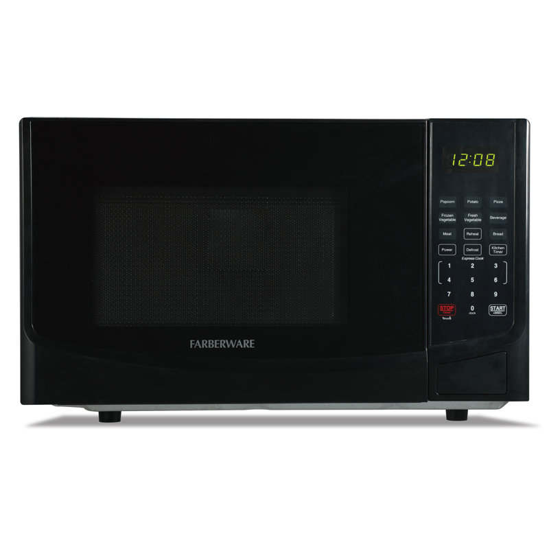 Farberware 0.9 Cu. Ft. Black Microwave Oven, 900w, Black