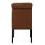 Chaises de salle à manger contemporaines brunes avec coutures en losange et capitonnage à 2 boutons-1713058138