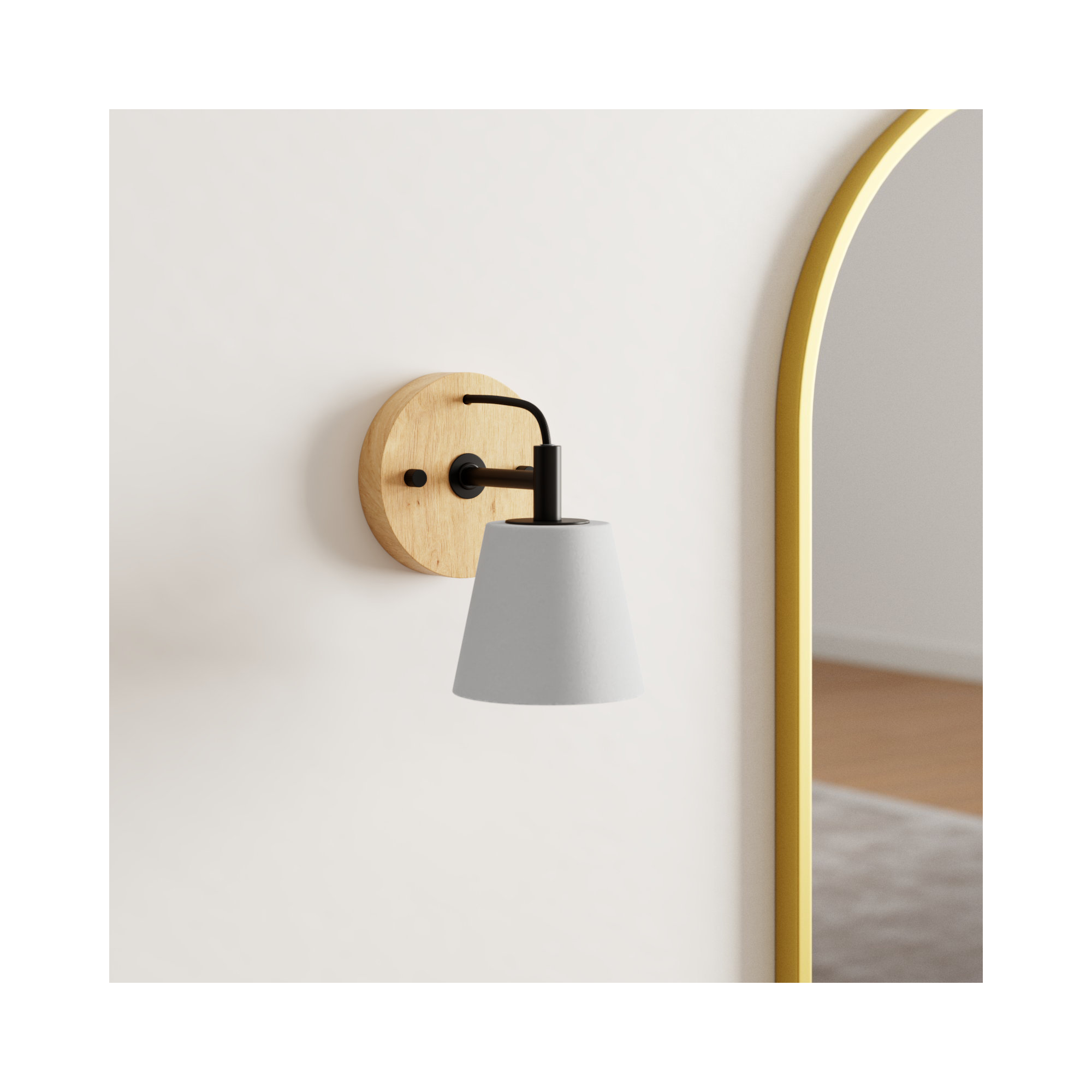 Niki Single Light Dimmable Armed Sconce