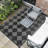 Outdoor Rug Plastic Reversible Rug Waterproof Patio Rug for Outdoor Camping Deck Beach RV Porch Patio and Backyard Black/Grey 8*10-138044914-138044925