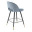 Cliff Swivel Upholstered Stool with Metal Frame-72767076-72767077