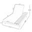 Chaise longue en bois d'acacia pliable aux 2/3 avec dossier réglable et surface de rangement plate, finition teck non rembourrée, pour patio