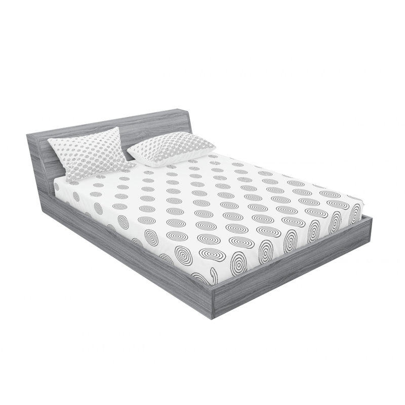 Microfiber Geometric Sheet Set, Full Sheet Set with Fitted Sheet