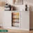 LAUSAINT HOME 55.1"W Coffee Bar Cabinet with Mini Fridge Space, Modern Wine Bar Cabinet with Glass Holder & Wine Rack, Large Sideboard Buffet Table for Kitchen, Dining Room & Living Room, White-1215848317