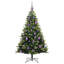 Artificial Hinged Christmas Tree 150 LEDs Green-655661764-655661771