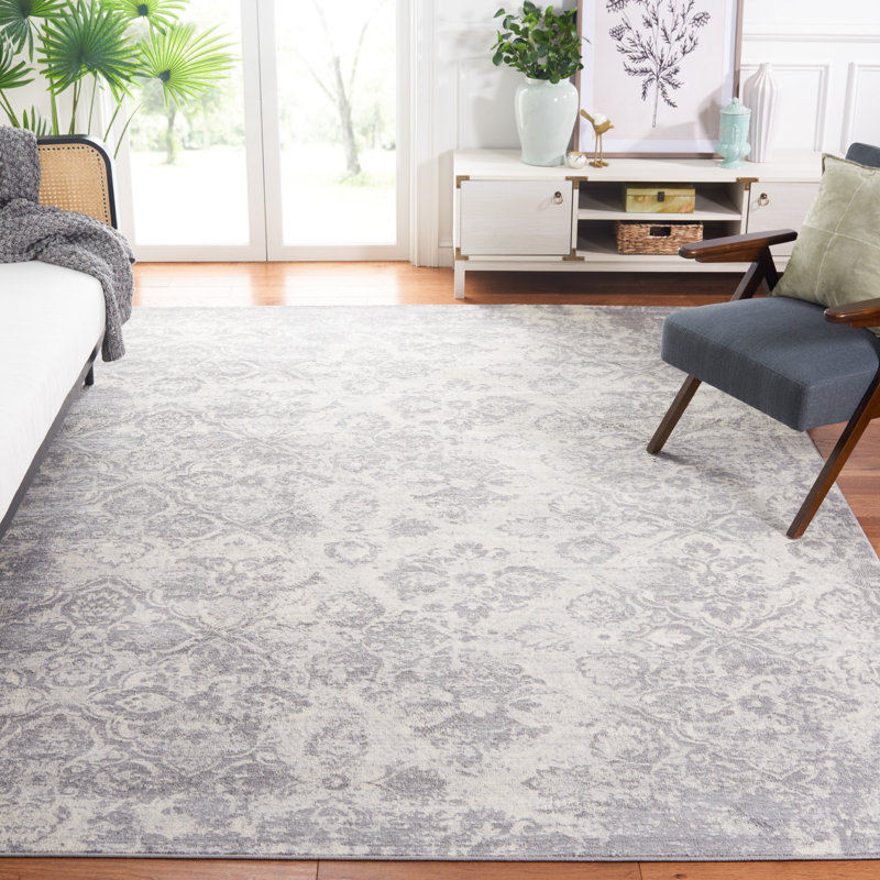 Tapis floral Eleora Performance, Rond 6 pi 7 po