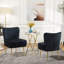 Chaise d'appoint d'appoint avec pieds dorés-1611244172