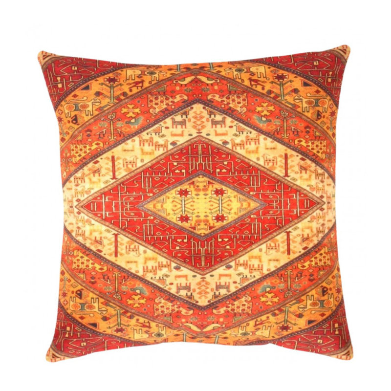 Coussin décoratif en velours Pasargad 16 po x 16 po