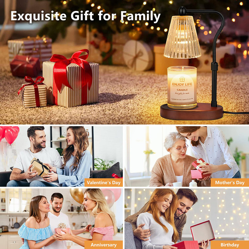 Lampe chauffante à hauteur réglable avec gradateur, Noir