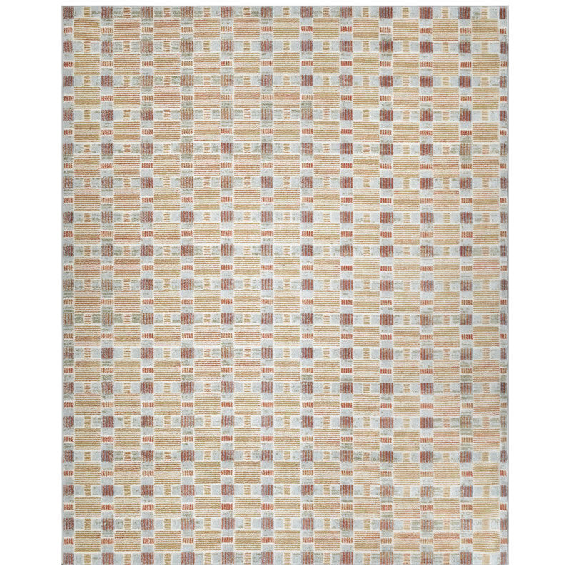 Capodilupo Rust Multicolor Modern Indoor Rug, Rectangle 8' x 10'