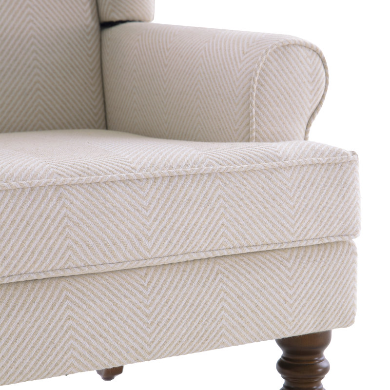 Upholstered Accent Chair, Beige