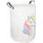 Round Laundry Clothes Hamper Laundry Basket With Handles,Storage Organizer Bins Laundry Gift Basket For Room, Bedroom Decor (Single Unicorn)
