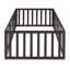 Structure de lit en bois avec clôture et porte Jordan-133537659-133537660