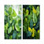 Feuilles de forêt urbaine - ensemble de 2 impressions sur toile de feuilles-102577734-102577731