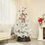 Arbre de Noël artificiel de 6 pi de hauteur, arbre de Noël non éclairé avec 1000 pointes de branches, ouverture automatique, base en acier, décoration des Fêtes pour le bureau personnel-118034235-118034233