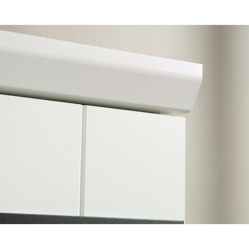 Soft White Tall Kitchen Pantry Cabinet with Adjustable Shelves