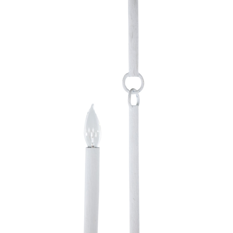 Snow 16 - Light Candle Style Chandelier, Plaster White