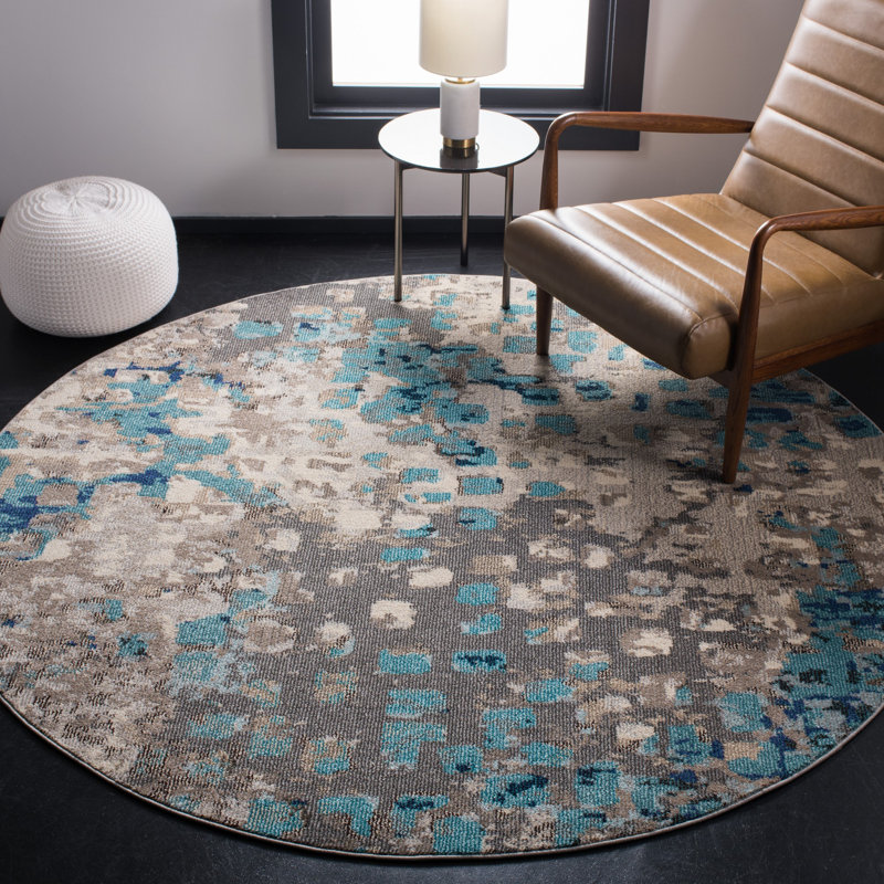 Pless Performance Abstract Rug, Round 6'7"