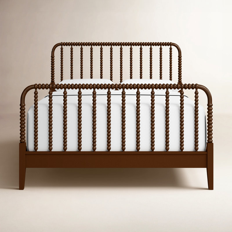 Lind Island Solid Wood Spindle Bed, Queen, Coffee