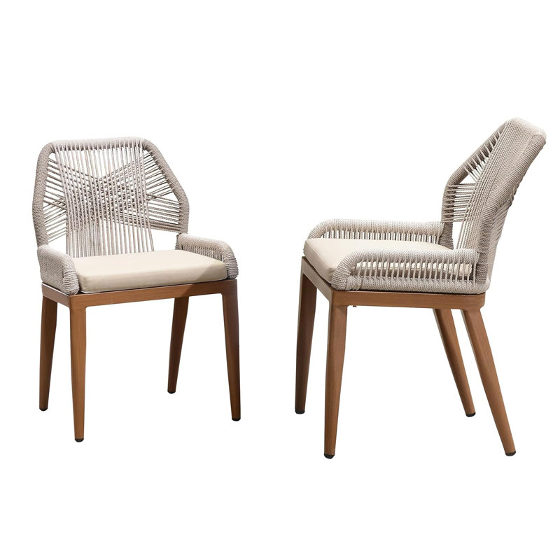 Ensemble de 2 chaises de patio en osier résistant aux intempéries (ensemble de 2)