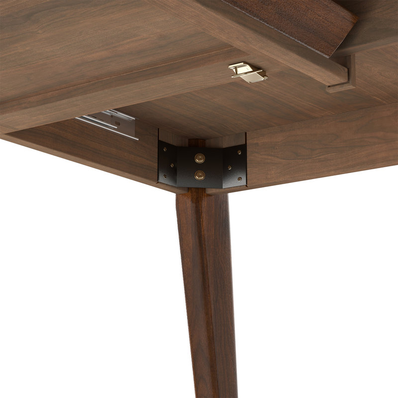 Walnut Mid-Century Modern Extendable Dining Table for Eight