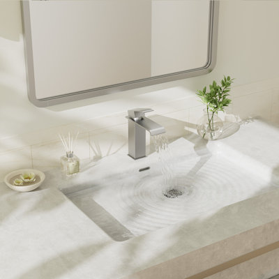 NO Single-handle Bathroom Faucet with Drain Assembly
