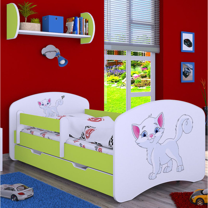 Manzo Cabin Bed Themed Beds with Storage Included, Green