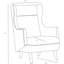 Budelli Wing Chair Cognac Leather Dark Walnut