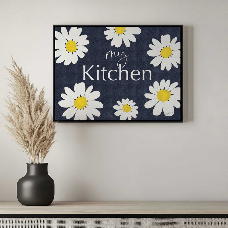 «My Kitchen» par Annie Lapoint, reproduction d'art, Toile avec cadre, Argent, L 24 po x H 18 po