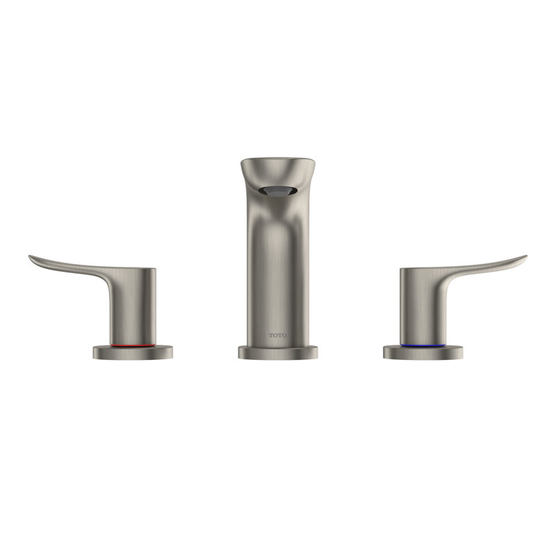 Double Handle Bathroom Faucet with Drain Assembly, Brushed Nickel