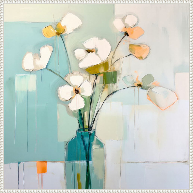 «Flowers on the Window V» par Irena Orlov, reproduction d'art sur toile encadrée, H 30 po x l 30 po