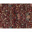 Chemin de table ivoire et rouge noué à la main de haute qualité