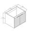 Meuble-lavabo à fermeture en douceur avec lavabo, 24 po pour petite salle de bain - sans le lavabo