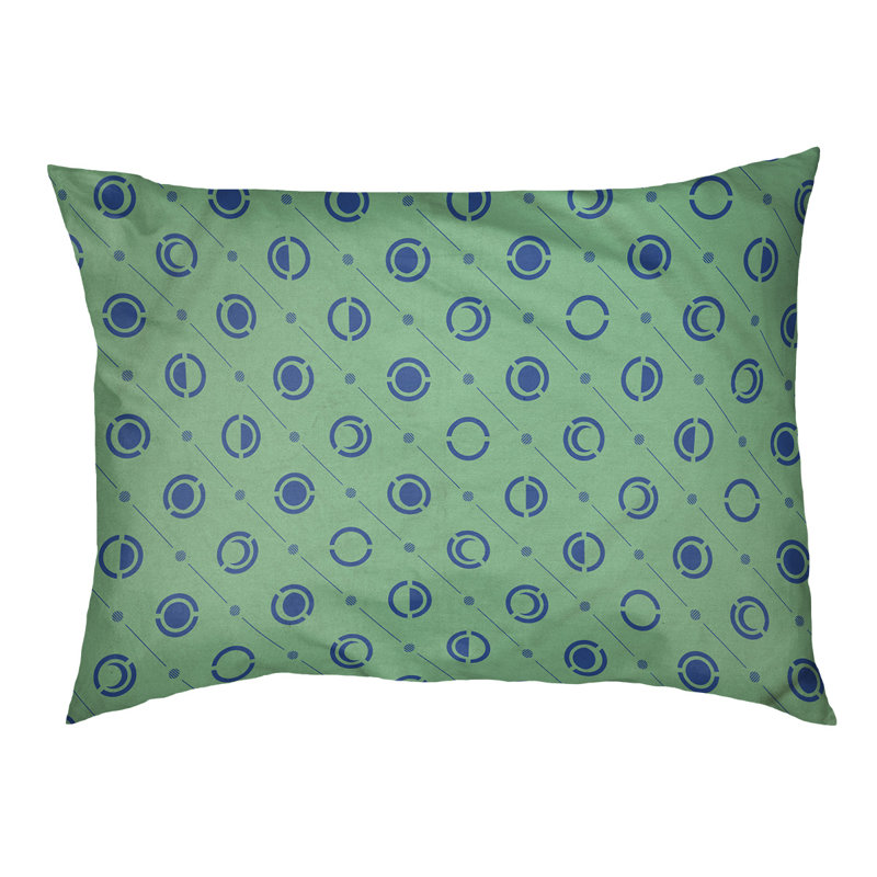 Coussin intérieur pour chien moon phases Chenault, Moyen (l 40 po x P 6,5 po x H 30 po), Vert pâle / bleu