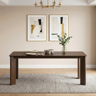 33.5"W×30"H Wood Dining Table Kitchen Table with 4 Legs