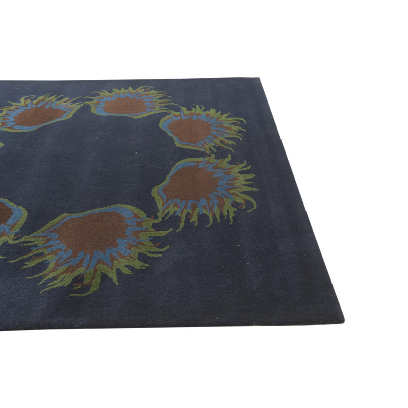 Tapis carré bleu marine